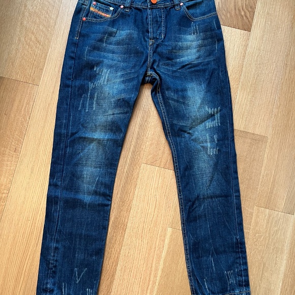 Diesel x Adidas Blue Mens Jeans Distressed Size 34 - Picture 9 of 12